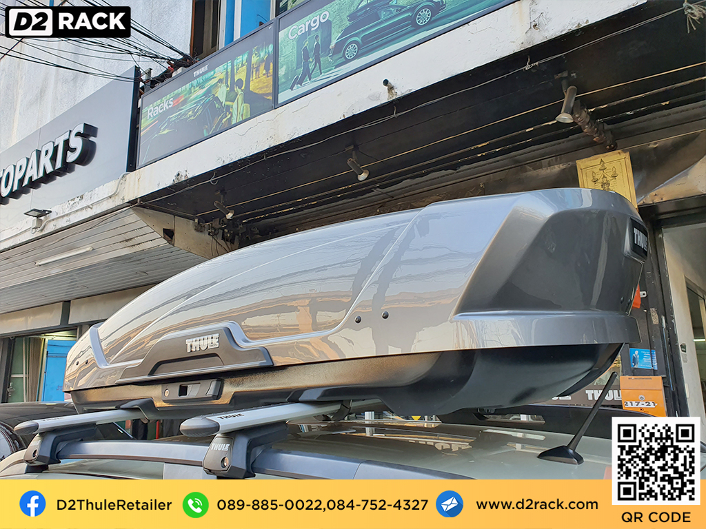 กล่อง RoofBox THULE Motion XT M กล่องอเนกประสงค์บนหลังคารถ กล่องสัมภาระบนหลังคา มือสอง กล่องอเนกประสงค์บนหลังคารถ : ผลงานติดตั้ง กล่องหลังคารถยนต์ roof box Subaru XV เอ็กซ์วี