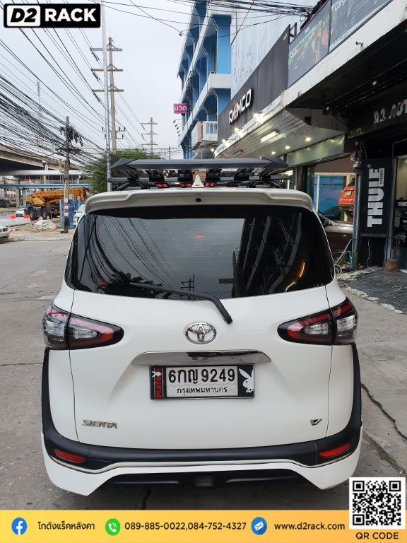 ขายแร็คหลังคา VRK รุ่น Modern วีอาร์เค สำหรับ โตโยต้า เซียนต้า แร็คมือสอง แร็คหลังคามือสอง Toyota Sienta คานแร็คหลังคา มือสอง แร็คหลังคาอลูมิเนียม d2 autorack