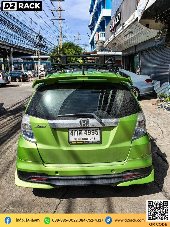 4x4 vrk รุ่น tray 001 สำหรับ ฮอนด้า แจ๊ส แร็คมือสอง วีอาร์เค ถาดแร็คหลังคา Honda Jazz ตัวยึดแร็คหลังคา ราคา คานขวางหลังคา รถตู้มือสอง