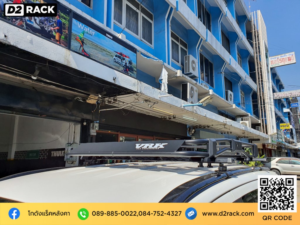 ติดแร็คหลังคาข้อเสีย VRK รุ่น Tray 002 สำหรับ เอเวอเรสต์ แร็คมือสอง ราวหลังคารถเก๋ง Ford Everest rack ติดหลังคารถ ถาดแร็ค วีอาร์เค ขาแร็คหลังคา