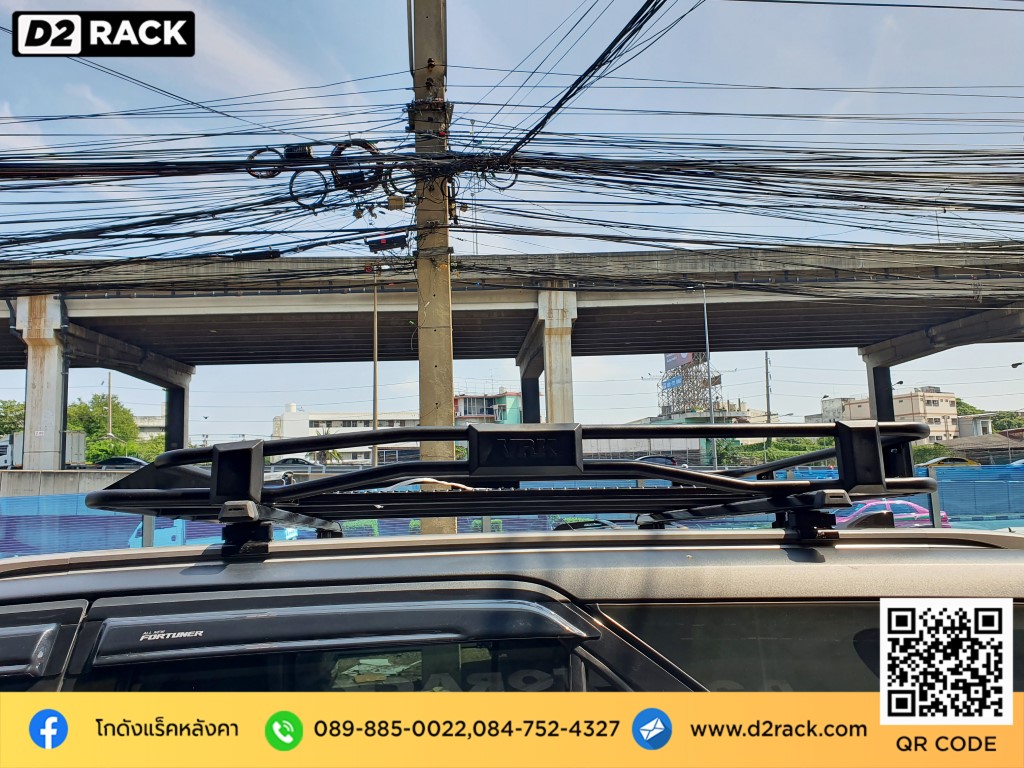  rack หลังคา VRK รุ่น Tray 002 สำหรับ Toyota Fortuner แร็คมือสอง วีอาร์เค ราวแร็คหลังคา ฟอร์จูนเนอร์ คานขวางมือสอง ติดแร็คหลังคา ราคา แร็คติดหลังคารถ