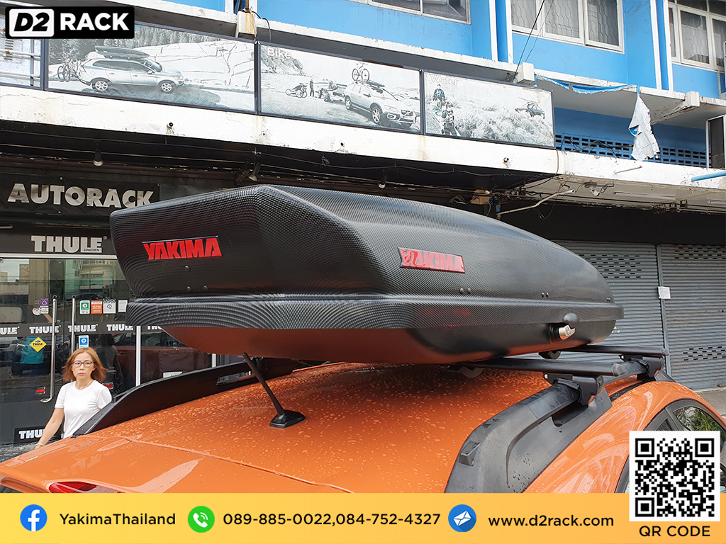 กล่องติดหลังคา มือสอง YAKIMA Skybox 16 กล่องสัมภาระบนหลังคา กล่องบนหลังคา กล่องติดหลังคา : ผลงานติดตั้ง กล่องหลังคารถยนต์ roof box Subaru XV เอ็กซ์วี