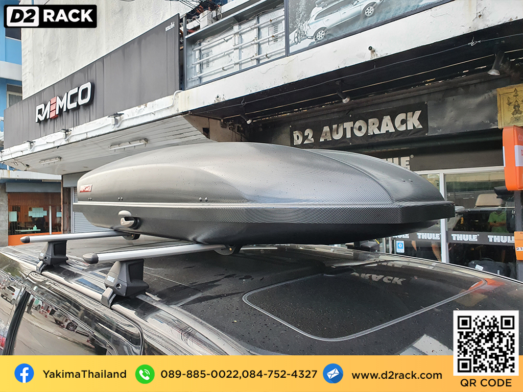 กล่องติดหลังคาคารถ YAKIMA Skybox 16 roof box ราคาถูก ที่วางของบนหลังคา กล่องหลังคารถ : ผลงานติดตั้ง กล่องหลังคารถยนต์ roof box Toyota Alphard อัลพาร์ด