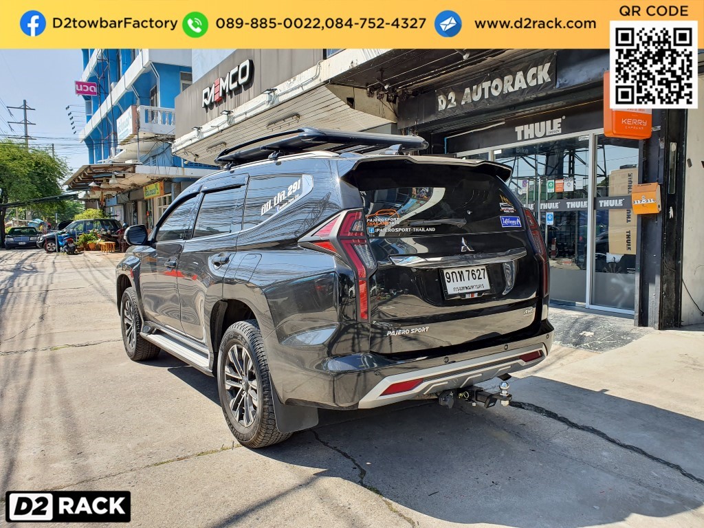 หัวบอลลากพ่วง Pajero Sport New หางลากเทเลอร์ โทว์บาร์ ปาเจโร่ สปอร์ต : ภาพงานติดตั้ง ชุดลากเรือ Pajero Sport New ชุดลากพ่วง ปาเจโร่ สปอร์ต กันชนลาก หัวบอลลาก เทรลเลอร์ลาก