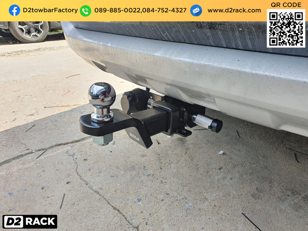 ชุดลากเจ็ทสกี Ford Everest กันชนลากเรือ เอเวอเรสต์ ลากพ่วงมอเตอร์ไซต์ กันชนลากพ่วงมือสอง หางลากเรือ : งานติดตั้ง D2towbar ชุดลากเรือ Ford Everest
