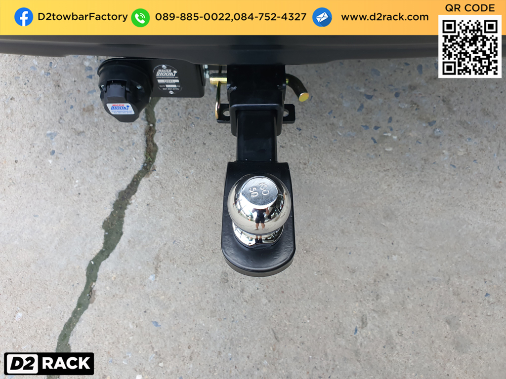 สาลี่ลากรถมือสอง Ford Everest ขายเทรลเลอร์ลากจูง เอเวอเรสต์ ห่วงโอเมก้า เทรลเลอร์ลากเรือมือสอง สาลี่ลากเรือ : งานติดตั้ง D2towbar ชุดลากเรือ Ford Everest