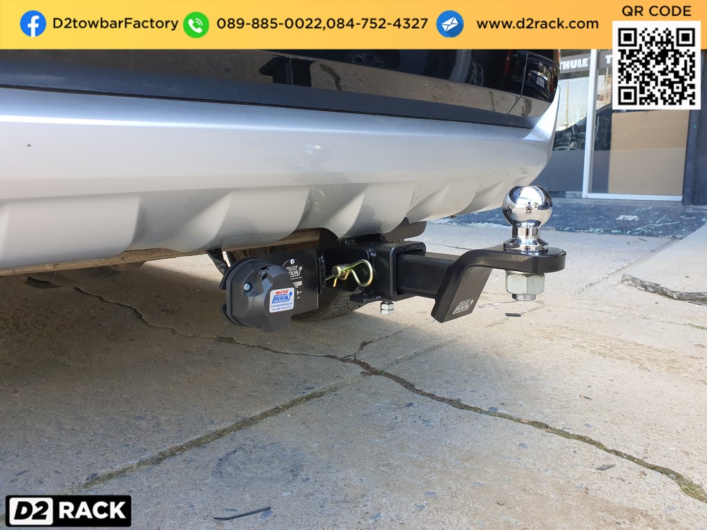 คานลากเรือ Ford Everest ลากพ่วงมอเตอร์ไซต์ เทเลอร์ลากเรือมือสอง ฟอร์ด เอเวอเรสต์ กันชนลากพ่วง หัวบอลลากเรือ คานลาก ตะขอลาก หูลากเรือ เทรลเลอร์ลาก : งานติดตั้ง D2towbar ชุดลากเรือ Everest