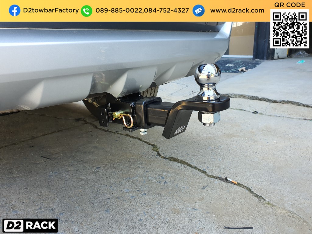 ตะขอลากรถ Ford Everest เทเลอร์ลากรถไถ ห่วงโอเมก้า ฟอร์ด เอเวอเรสต์ กันชนลากพ่วง หัวบอลลากเรือ คานลาก ตะขอลาก หูลากเรือ เทรลเลอร์ลาก : งานติดตั้ง D2towbar ชุดลากเรือ Everest