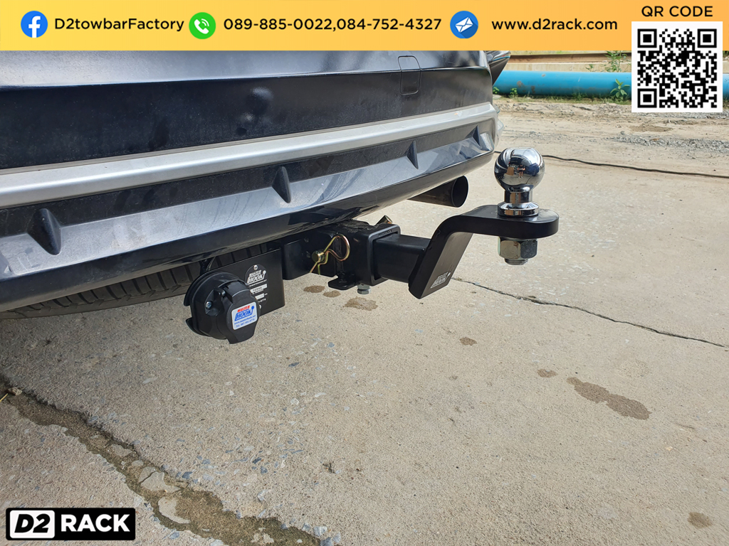 หัวบอลลากเรือมือสอง Isuzu Mu-X เทรลเลอร์เจ็ทสกี มิวเอ็กซ์ ขายเทเลอร์ลากจูงมือสอง ปากนกแก้ว คานลากเรือมือสอง : งานติดตั้ง D2towbar ชุดลากเรือ Isuzu Mu-X