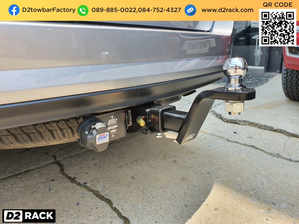 ชุดลากมือสอง Toyota Fortuner New ขายเทเลอร์ลากจูง ชุดลาก โตโยต้า ฟอร์จูนเนอร์ กันชนลากพ่วง หัวบอลลากเรือ คานลาก ตะขอลาก หูลากเรือ เทรลเลอร์ลาก : งานติดตั้ง D2towbar ชุดลากเรือ Fortuner New