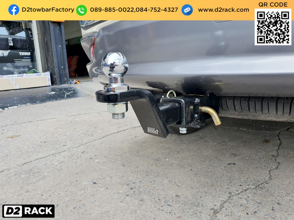  ชุดลากพ่วง มิวเอ็กซ์ หางลากเรือ ที่ลากเรือ โทว์บาร์ กันชนลากเรือ : งานติดตั้ง D2towbar ชุดลากเรือ Isuzu Mu-X