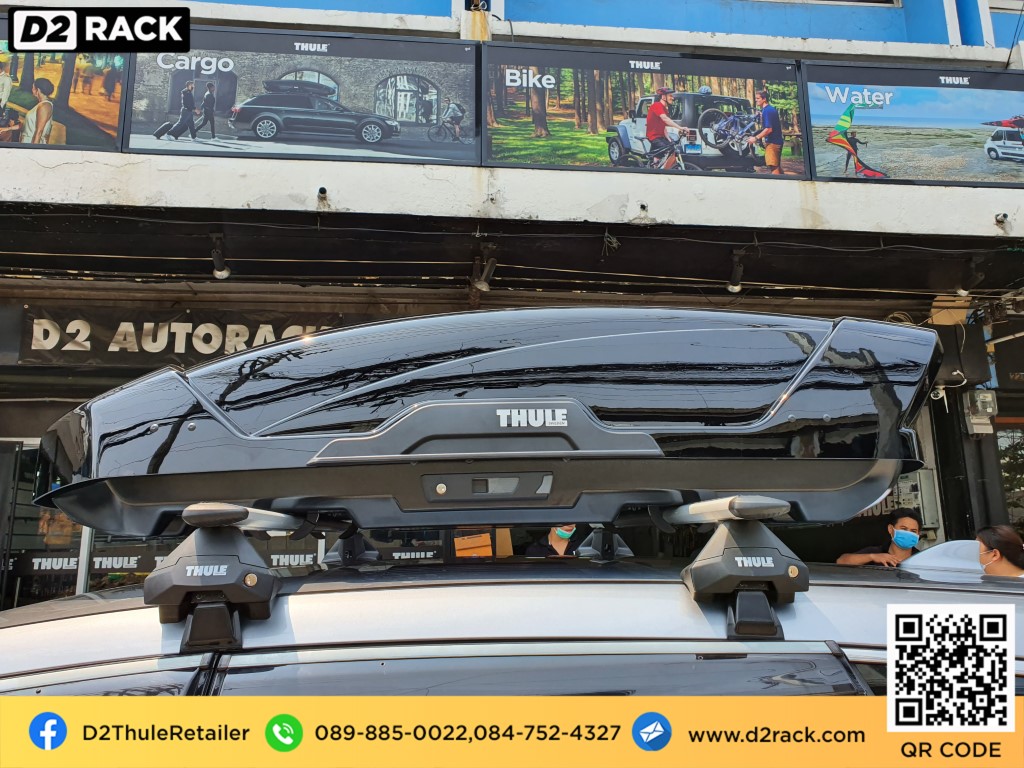 กล่อง ติด หลังคา รถ THULE RoofBox Motion XT M กล่อง ใส่ สัมภาระ บน หลังคา รถ ขาย มือ สอง คานขวาง : ผลงานติดตั้ง กล่องหลังคารถยนต์ roof box Honda CRV G5 ซีอาร์วี