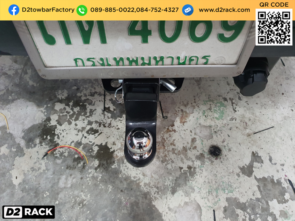 ชุดลากมอเตอร์ไซต์ Toyota Vigo หางลากเรือ วีโก้ ชุดลากเรือมือสอง ชุดลากเจ็ทสกี หัวลากเทเลอร์ : งานติดตั้ง D2towbar ชุดลากเรือ Toyota Vigo