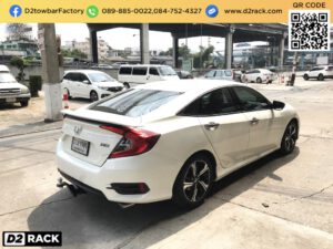 ชุดลากพ่วง Honda Civic กันชนหลังลากพ่วง สาลี่ลากจูง กันชนลากเรือ เทเลอร์ : งานติดตั้ง D2towbar ชุดลากเรือ ฮอนด้า ซีวิค
