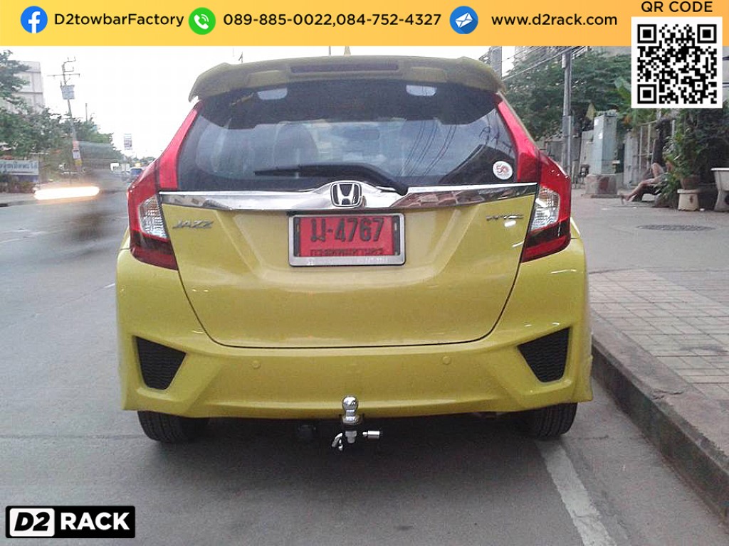 ตะขอลาก Honda Jazz สาลี่ลากรถมือสอง ชุดลากเจ็ทสกีชุดลากพ่วงเจ็ทสกี ฮอนด้า แจ๊ส : งานติดตั้ง D2towbar ชุดลากเรือ Jazz