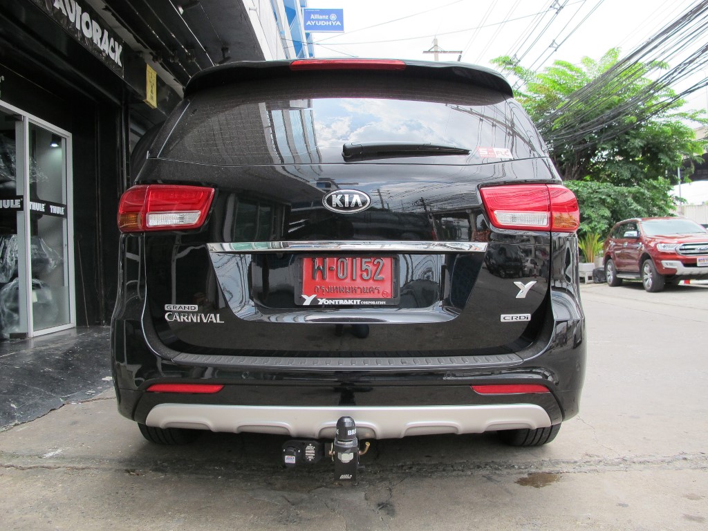 หัวบอลลาก kia carnival ลากพ่วงเจ็ทสกี คานลากเรือมือสอง เกีย คาร์นิวัล : งานติดตั้ง D2towbar ชุดลากเรือ Carnival