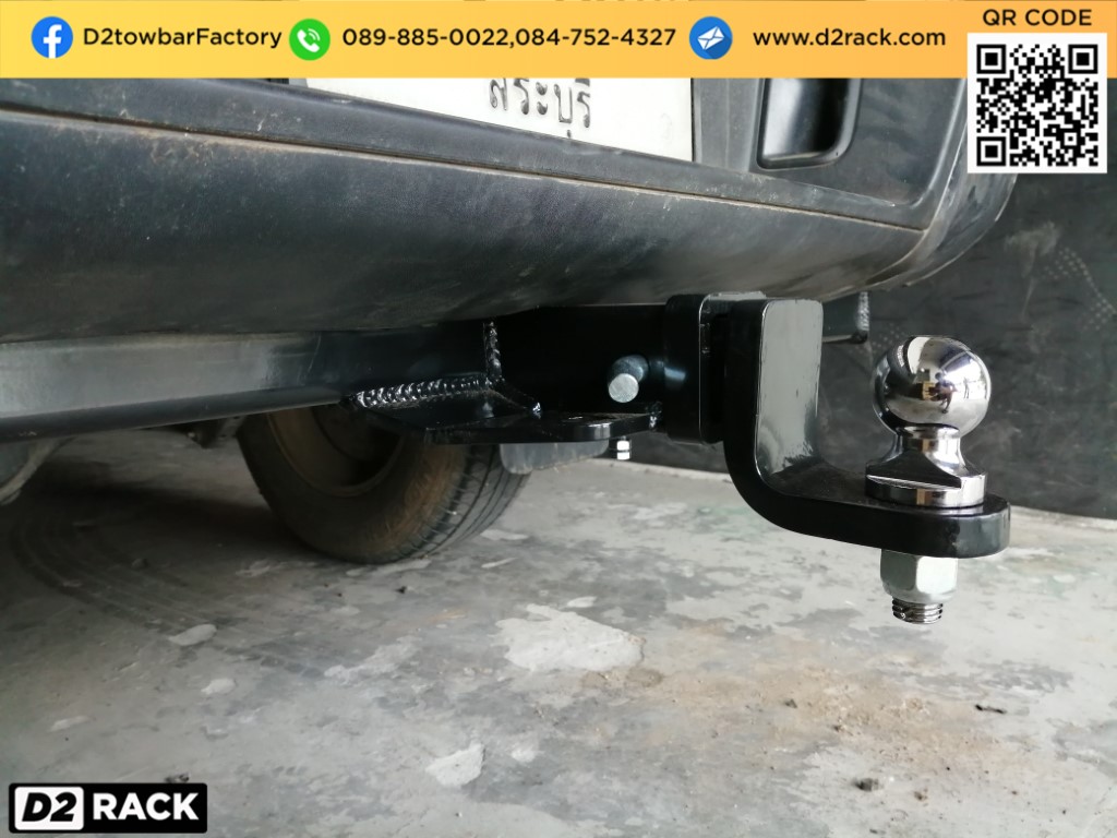 ชุดลากพ่วงมือสอง Mazda BT-50 เทเลอร์ลากมือสอง ปากนกแก้ว มาสด้า บีที : งานติดตั้ง D2towbar ชุดลากเรือ BT50