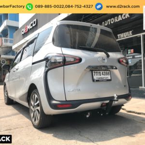 ชุดลากเรือ Toyota Sienta เทเลอร์ลาก ชุดลากเรือมือสอง โตโยต้า เซียนต้า : งานติดตั้ง D2towbar ชุดลากเรือ Sienta