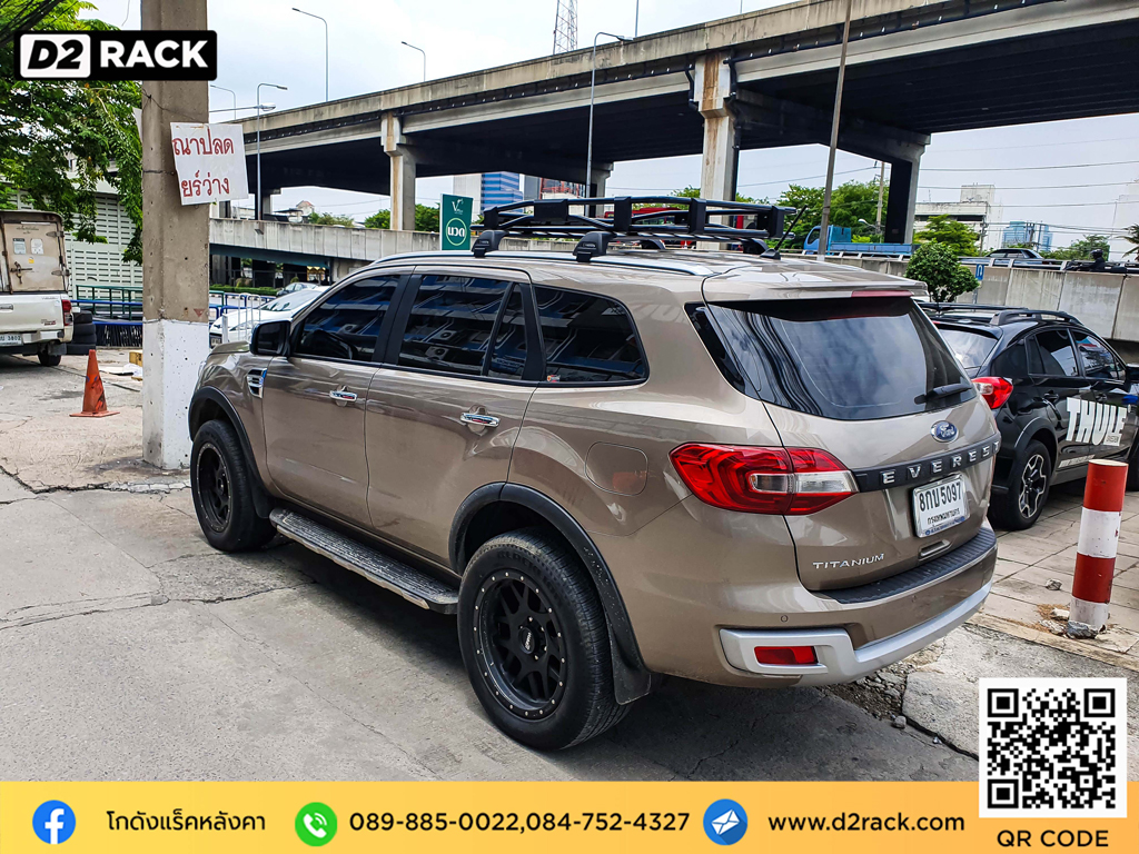 แร็คหลังคารถ Ford Everest ขาจับแร็คหลังคา thule มือสอง วีอาร์เค VRK รุ่น Tray 001 แร็คหลังคาอลูมิเนียม ฟอร์ด เอเวอเรสต์ ตัวยึดแร็คหลังคา offroad d2 autorack คานแร็คหลังคา