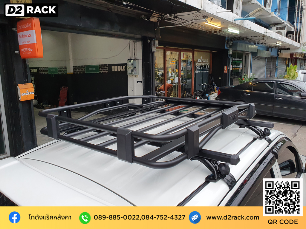 แร็คหลังคารถ Suzuki Celerio คานแร็คหลังคา thule มือ สอง วีอาร์เค VRK รุ่น Tray 001 แร็คหลังคาอลูมิเนียม ซูซูกิ ซีลีริโอ ขาจับแร็คหลังคา offroad d2 autorack คานแร็คหลังคา