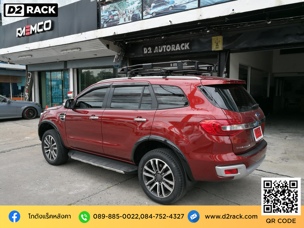rack หลังคามือสอง วีอาร์เค VRK รุ่น tray 002 สำหรับ Ford Everest แร็คหลังคายี่ห้อ ไหนดี แร็คหลังคารถตู้ เอเวอเรสต์ ถอดแร็คหลังคา แร็คหลัง d2 autorack วิธีติดแร็คหลังคารถเก๋ง