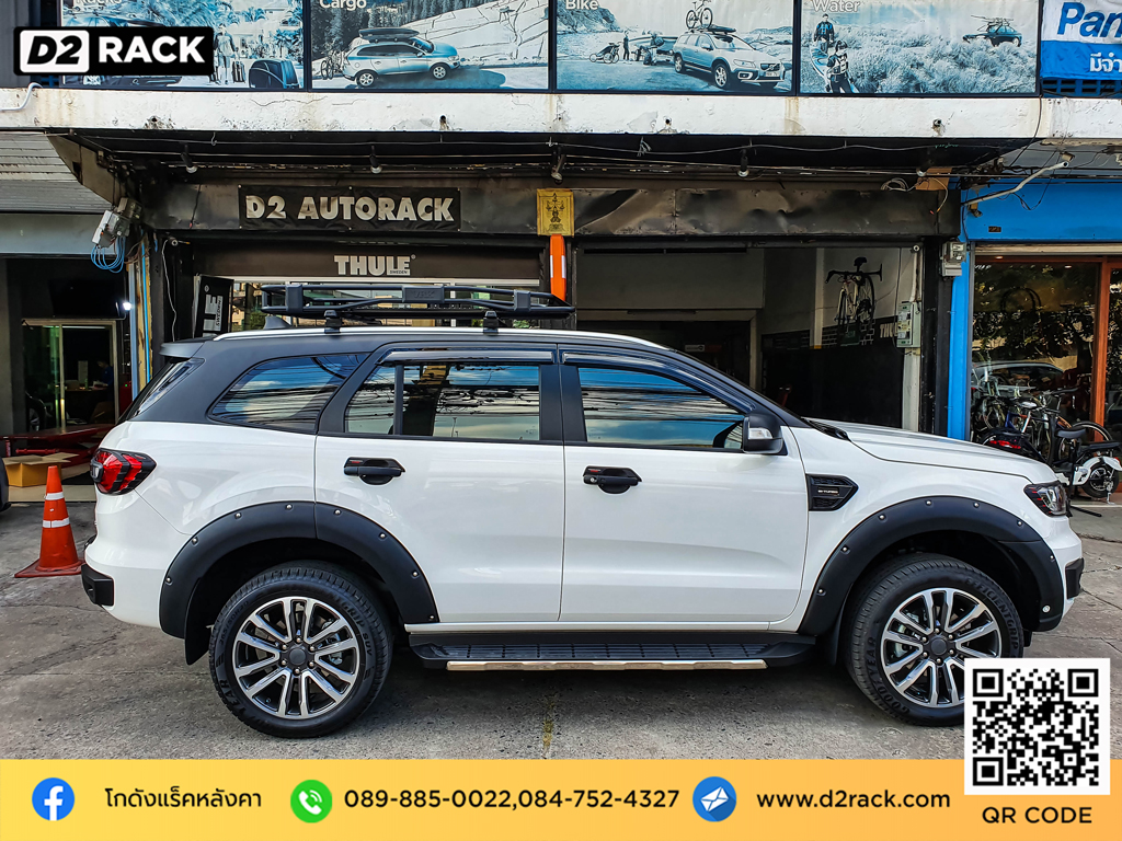 แร็คหลังคารถยนต์ vrk รุ่น tray 002 สำหรับ ford everest แร็คมือสอง วีอาร์เค แร็คหลังคาsuv ฟอร์ด เอเวอเรสต์ แร็คหลังคาสามมิตร ถอดแร็คหลังคา แร็คหลังคากระบะ