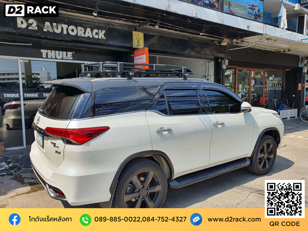 VRK รุ่น Tray 002 สำหรับ Toyota Fortuner แร็คมือสอง วีอาร์เค ที่วางของบนหลังคา ฟอร์จูนเนอร์ แร็คหลังคาเหล็ก ขายึดแร็คหลังคา รถ ตู้ วิธีติดแร็คหลังคารถเก๋ง