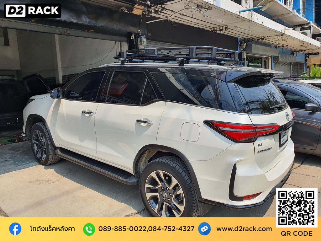 rack หลังคามือสอง VRK รุ่น Tray 002 สำหรับ Toyota Fortuner New แร็คหลังคายี่ห้อ ไหนดี แร็คหลังคารถตู้ วีอาร์เค โตโยต้า ฟอร์จูนเนอร์ ถอดแร็คหลังคา