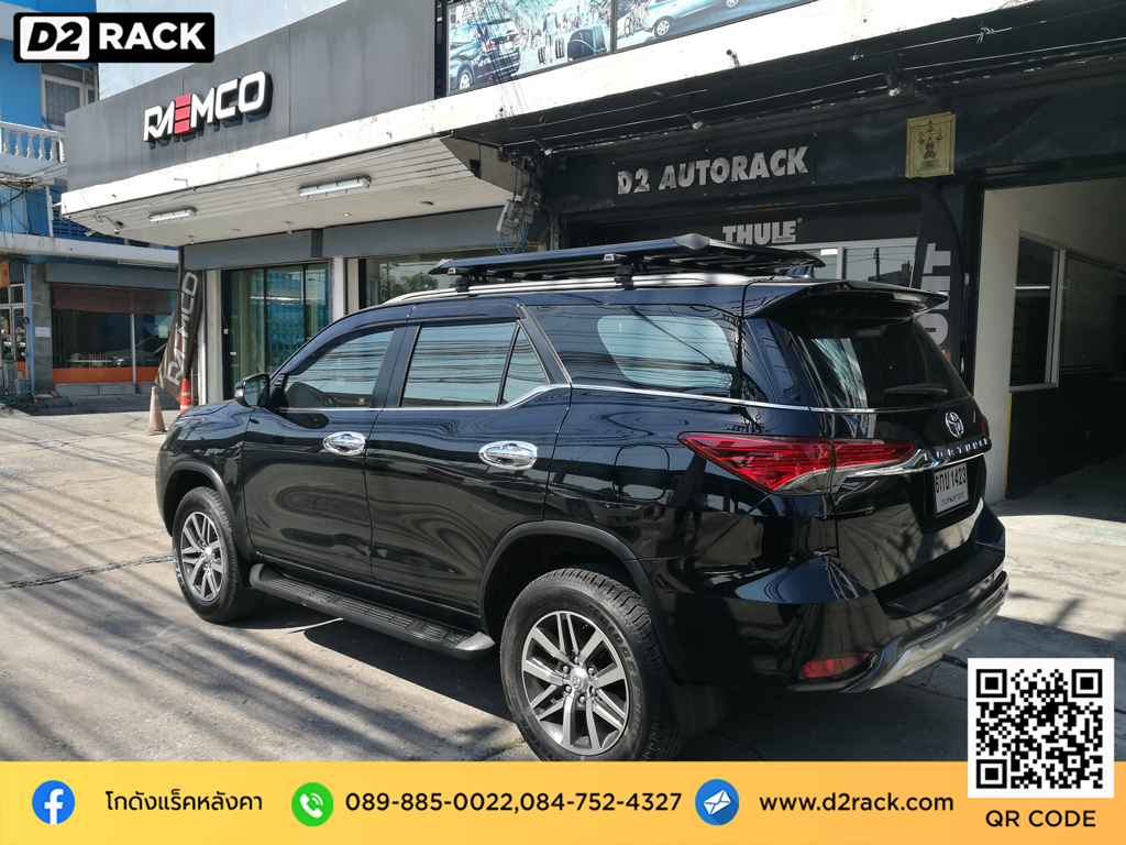 ที่วางของบนหลังคารถ วีอาร์เค Toyota Fortuner บาร์ หลังคารถ VRK รุ่น Modern ถอด แร็ค หลังคา โตโยต้า ฟอร์จูนเนอร์ แร็คหลังคากระบะ แร็คหลังคา 4x4 d2 autorack คานขวางมือสอง