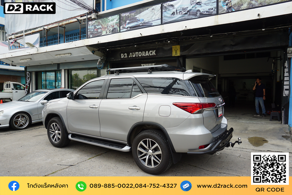 แร็คหลังคารถตู้ วีอาร์เค Toyota Fortuner ขาแร็คหลังคา VRK รุ่น Modern เหล็ก ติด หลังคา รถ โตโยต้า ฟอร์จูนเนอร์ ขายแร็คหลังคา overland มือ สอง d2 autorack แร็คหลังคาเก๋ง