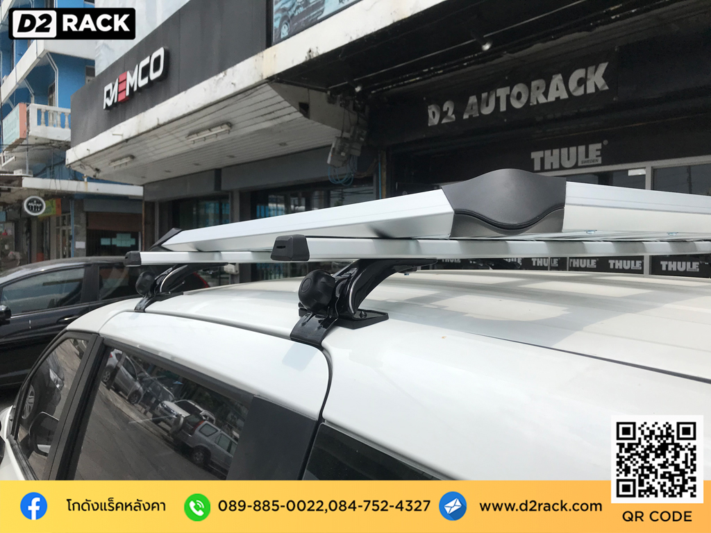 ขาจับแร็คหลังคา วีอาร์เค Toyota Sienta แร็คหลังคาวีอาร์เคมือสอง VRK รุ่น Modern thule แร็ค หลังคา โตโยต้า เซียนต้า คานขวาง ราวบนหลังคารถ d2 autorack ถาดแร็คหลังคา