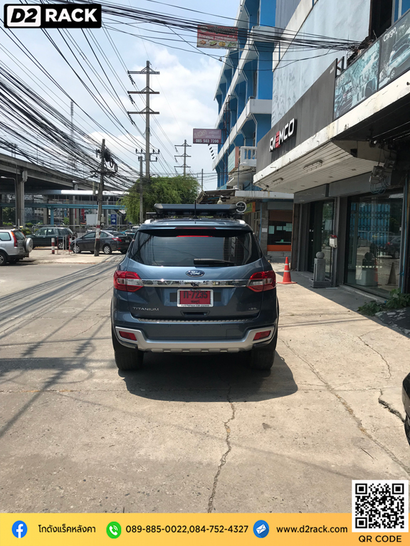 แร็คหลังคา 4x4 Ford Everest d2 autorack VRK รุ่น Sport ถาด แร็ค วีอาร์เค ฟอร์ด เอเวอเรสต์ แร็คหลังคาตะแกรง แร็คติดหลังคารถยนต์ d2 autorack แร็คหลังคารถตู้มือสอง