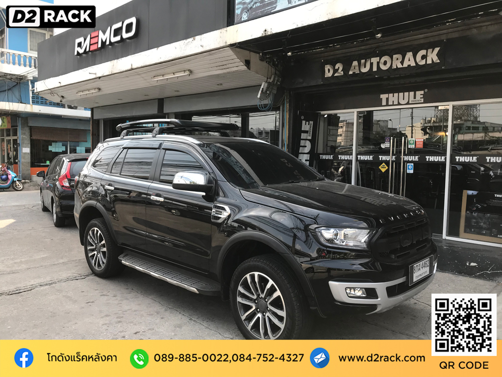 ที่วางของบนหลังคารถ VRK รุ่น Sport วีอาร์เค สำหรับ ฟอร์ด เอเวอเรสต์ แร็คมือสอง ติดตั้งแร็คหลังคา Ford Everest แร็คหลังคา พระราม 2 ขา จับ แร็คหลังคา รถ ตู้ แร็คหลังคามือสอง