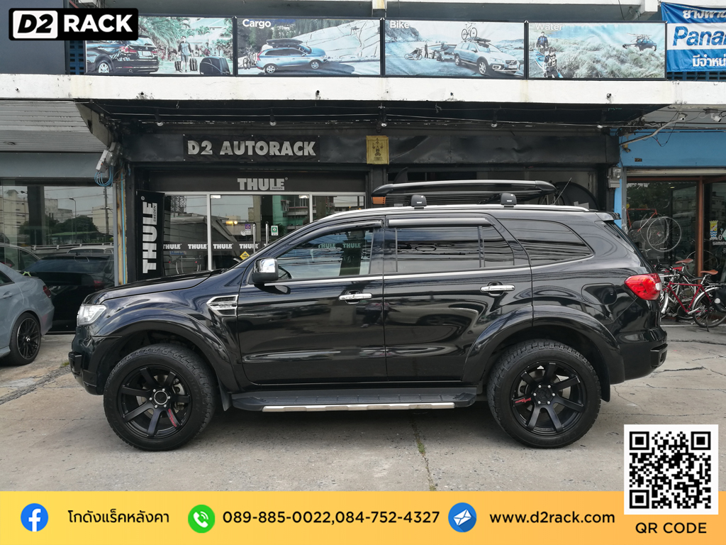 ขายแร็คหลังคามือสอง 2012 VRK รุ่น Sport Ford Everest แร็คติดหลังคารถ คาน ขวาง thule วีอาร์เค ฟอร์ด เอเวอเรสต์ ราวแร็คหลังคา แร็คหลังคาถอดได้ d2 autorack ขายึดแร็คหลังคา