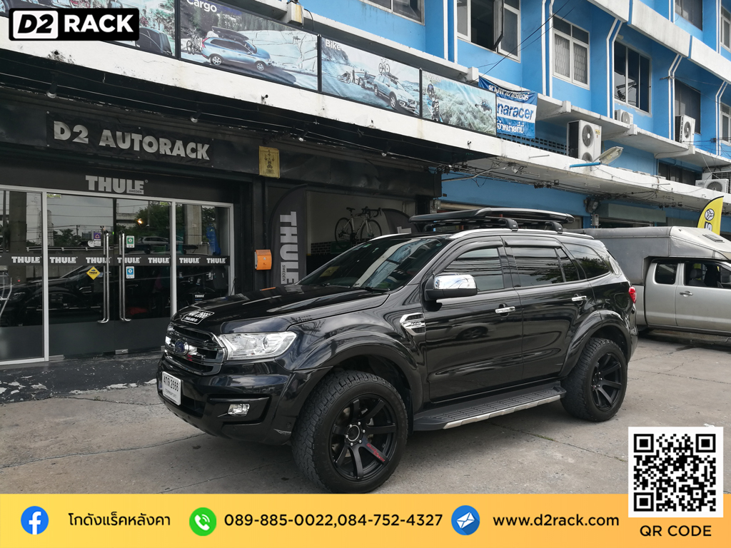 ติดแร็คหลังคา VRK รุ่น Sport Ford Everest คานแร็คหลังคา ขา จับ แร็ค หลังคา มือ สอง วีอาร์เค ฟอร์ด เอเวอเรสต์ ร้านขายแร็คหลังคามือสอง d2 autorack ร้านขายแร็คหลังคามือสอง