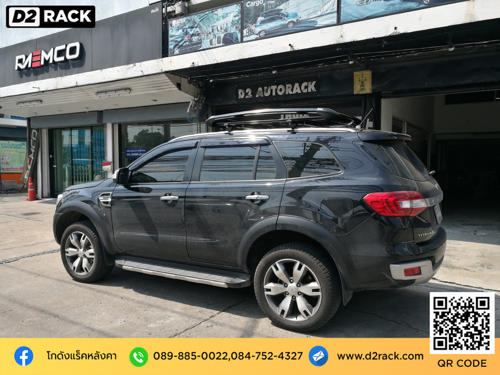 แร็คหลังคามือสอง VRK รุ่น Sport Ford Everest ขาจับแร็คหลังคามือสอง  โรบาร์ แร็ค หลังคา วีอาร์เค ฟอร์ด เอเวอเรสต์ ร้านติดแร็คหลังคา d2 autorack แร็คหลังคาราคา ถูก