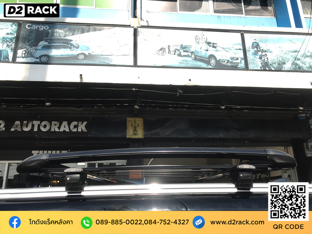 ติดแร็คหลังคาข้อเสีย VRK รุ่น Sport วีอาร์เค สำหรับ เกีย คาร์นีวัล แร็คมือสอง ราวหลังคารถเก๋ง KIA Carnival rack ติดหลังคารถ ถาดแร็ค ขาแร็คหลังคา