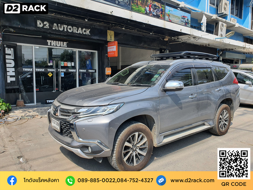 แหล็กหลังคารถ VRK รุ่น Sport Mitsubishi Pajero ขายึดแร็คหลังคารถ คานขวางหลังคา วีอาร์เค มิตซูบิชิ ปาเจโร่ สปอร์ต แร็คหลังคารถตู้มือสอง วิธีติดขายึดแร็คหลังคา d2 autorack บาร์หลังคารถ