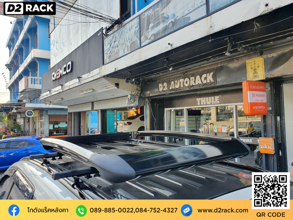 ราวหลังคารถ VRK รุ่น Sport Mitsubishi Pajero ขายึดแร็คหลังคามือสอง แร็คหลังคารถ มือสอง วีอาร์เค มิตซูบิชิ ปาเจโร่ สปอร์ต วิธีติดแร็คหลังคารถเก๋ง d2 autorack ราวแร็คหลังคา