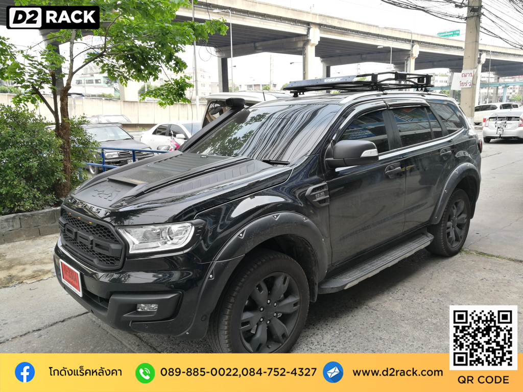 แร็คหลังคา 4x4 วีอาร์เค Ford Everest d2 autorack VRK รุ่น Tray 002 ถาด แร็ค ฟอร์ด เอเวอเรสต์ แร็คหลังคาตะแกรง แร็คติดหลังคารถยนต์ d2 autorack แร็คหลังคารถตู้มือสอง