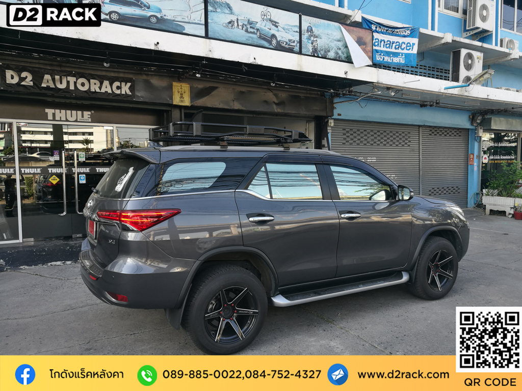แร็คหลังคารถเก๋ง Toyota Fortuner แร็คหลังคาถอดได้ VRK รุ่น Tray 002 ขาจับแร็ค หลังคารถตู้ โตโยต้า ฟอร์จูนเนอร์ แร็คหลังคา รถ ตู้ หัวจรวด มือ สอง d2 autorack แร็คหลังคา วีอาร์เค มือสอง