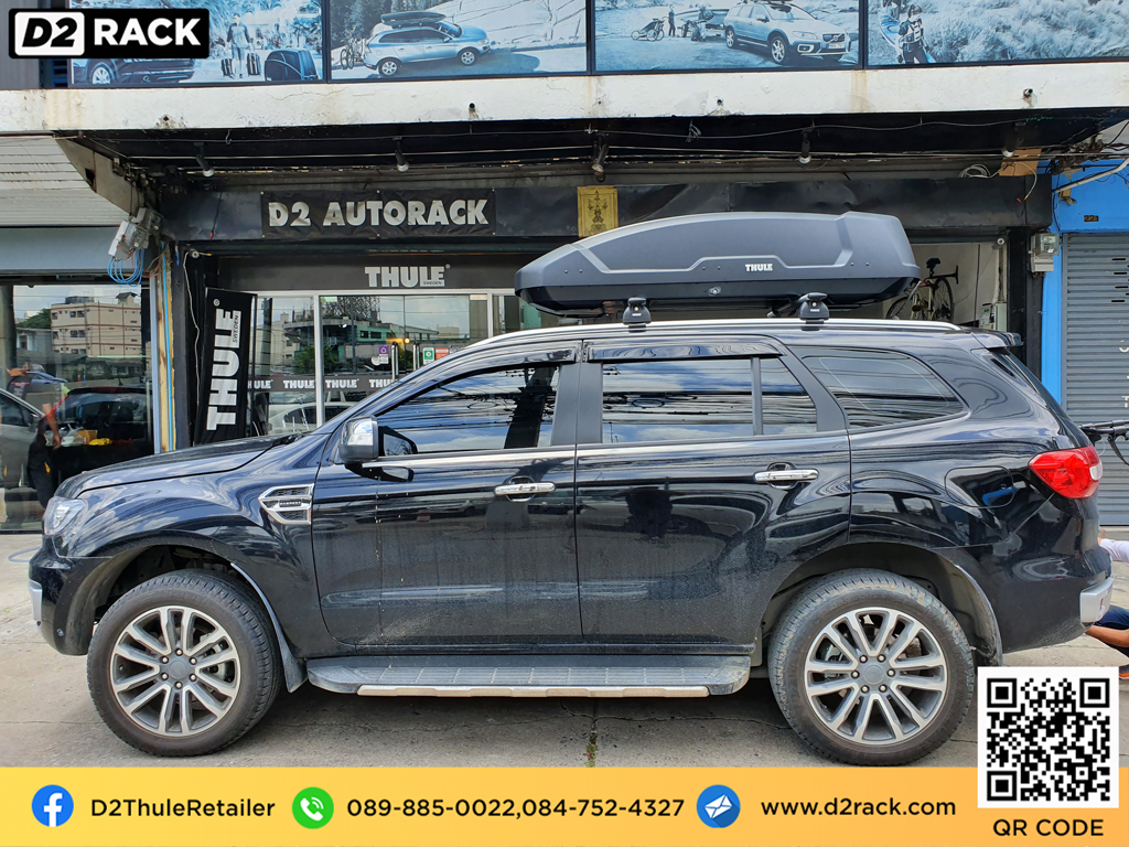 ที่วางสัมภาระ THULE RoofBox Force XT M แร็คหลังคา กล่อง กล่องสัมภาระบนหลังคา : ผลงานติดตั้ง กล่องหลังคารถยนต์ roof box Ford Everest เอเวอเรสต์