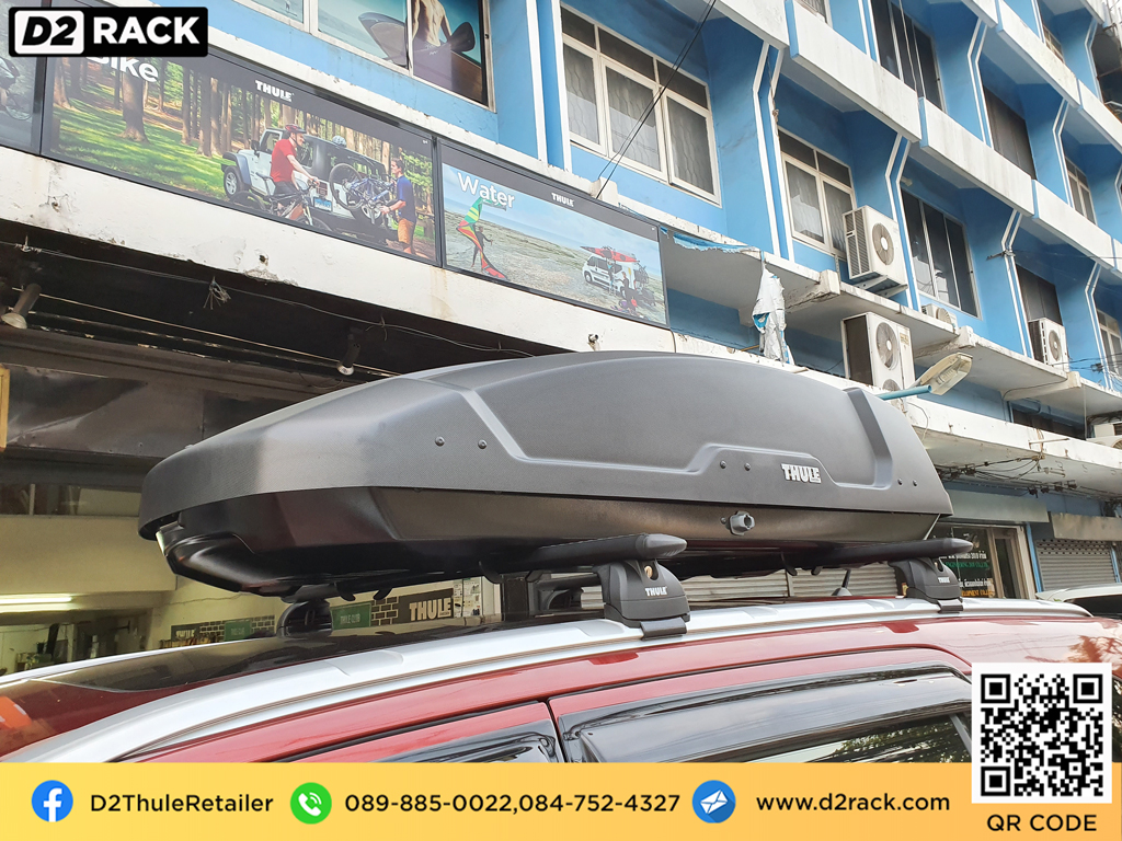 กล่อง THULE RoofBox Force XT M กล่องบนหลังคา กล่องอเนกประสงค์บนหลังคารถ กล่อง : ผลงานติดตั้ง กล่องหลังคารถยนต์ roof box Ford Everest เอเวอเรสต์ 