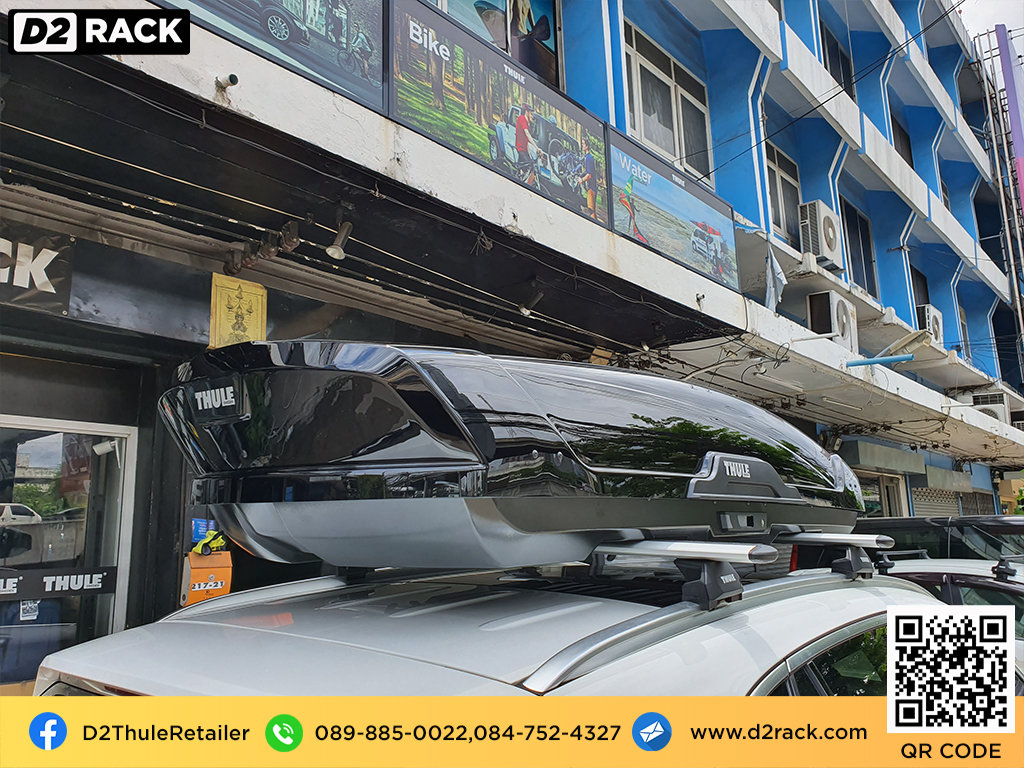 กล่องติดหลังคา thule มือสอง thule Motion XT XL กล่องสัมภาระบนหลังคา กล่องบนหลังคา กล่องติดหลังคา : ผลงานติดตั้ง กล่องหลังคารถยนต์ roof box Benz GLC 250d จีเอลซี