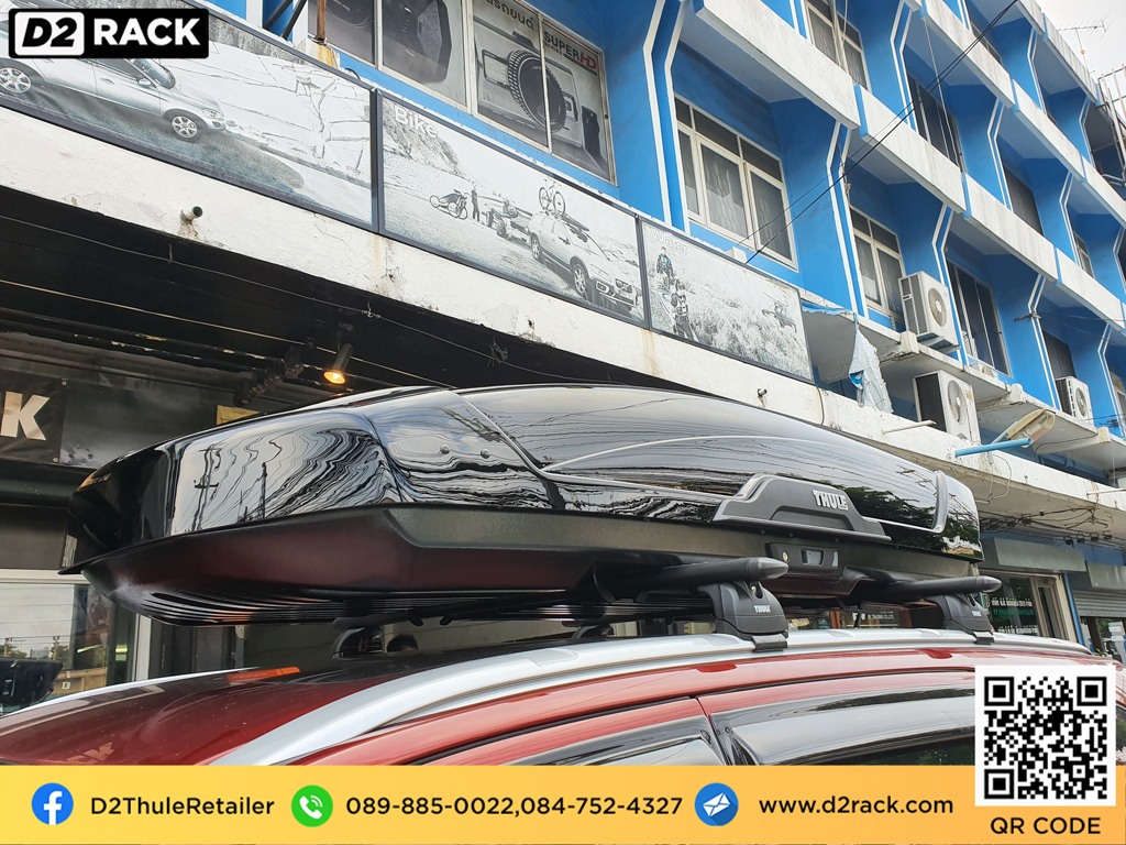 กล่องใส่สัมภาระบน หลังคารถ thule Motion XT XL กล่องเก็บของติดรถยนต์ กล่องบนหลังคารถ กล่อง RoofBox : ผลงานติดตั้ง กล่องหลังคารถยนต์ roof box Ford everest เอเวอเรสต์