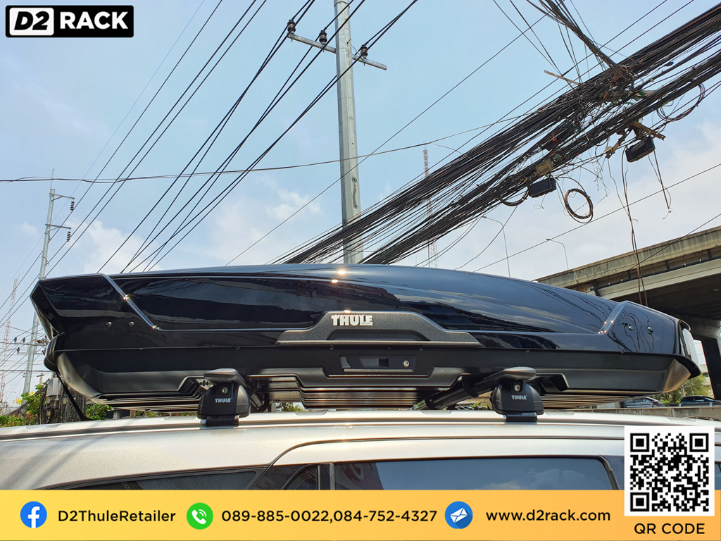 กล่องหลังคารถ thule Motion XT XL กล่องสัมภาระบนหลังคามือสอง กล่องวางของบนหลังคา roofbox มือสอง : ผลงานติดตั้ง กล่องหลังคารถยนต์ roof box Ford everest เอเวอเรสต์
