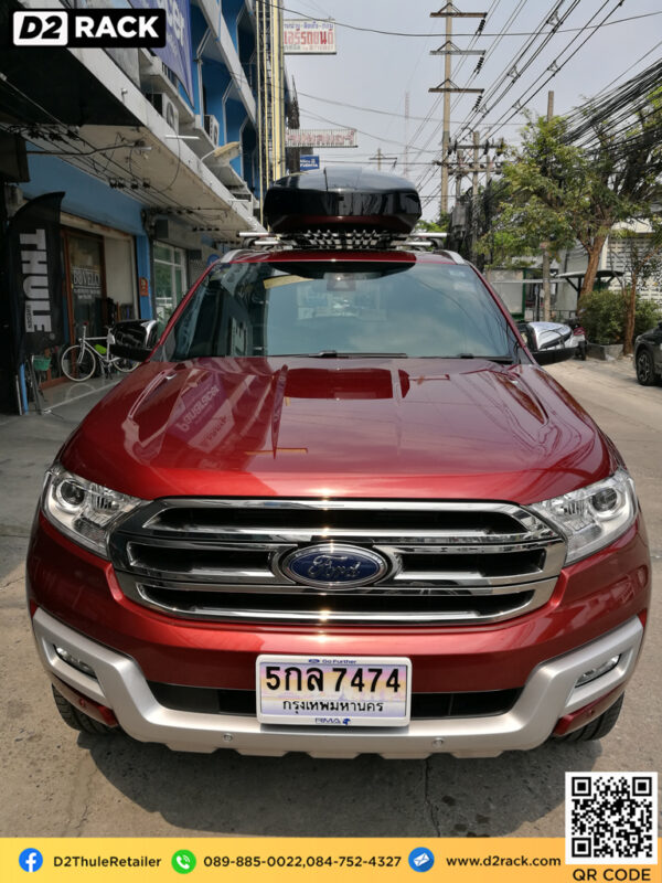 กล่องติดหลังคา thule มือสอง thule Motion XT XL กล่องสัมภาระบนหลังคา กล่องบนหลังคา กล่องติดหลังคา : ผลงานติดตั้ง กล่องหลังคารถยนต์ roof box Ford everest เอเวอเรสต์
