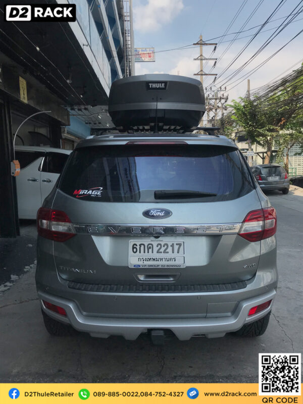 กล่องหลังคารถ thule motion xt xl แร็คหลังคา กล่อง RoofBox กล่องสัมภาระบนหลังคา : ผลงานติดตั้ง กล่องหลังคารถยนต์ roof box Ford everest เอเวอเรสต์