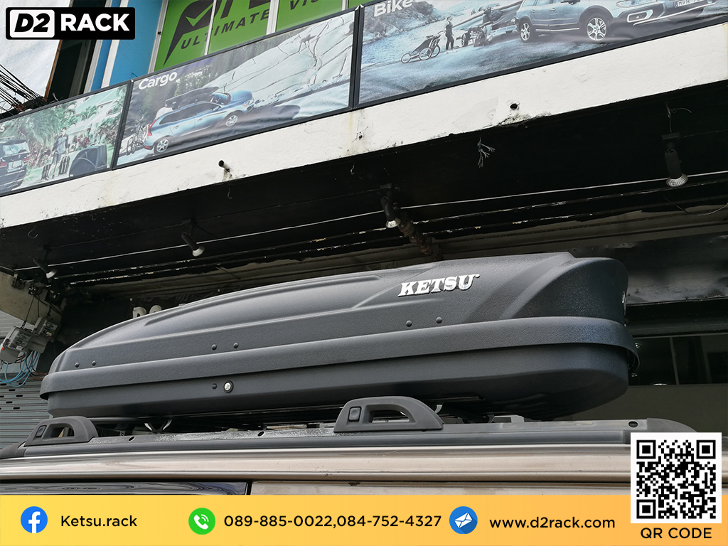 กล่องติดหลังคา thule มือสอง KETSU M1 กล่องสัมภาระบนหลังคา กล่องบนหลังคา กล่องติดหลังคา : ผลงานติดตั้ง กล่องหลังคารถยนต์ roof box Jeep Cherokee เชโรกี