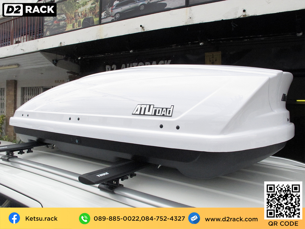 กล่องสัมภาระบนหลังคา KETSU M2 กล่องวางของบนหลังคา กล่องเก็บของติดรถยนต์ roof box กล่องสัมภาระบนหลังคา : ผลงานติดตั้ง กล่องหลังคารถยนต์ roof box Pajero Sport ปาเจโร่